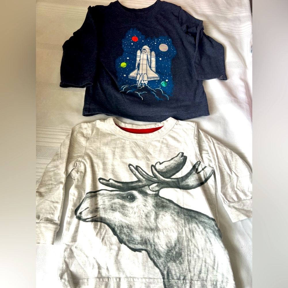 2 boys long sleeve tops size 2T